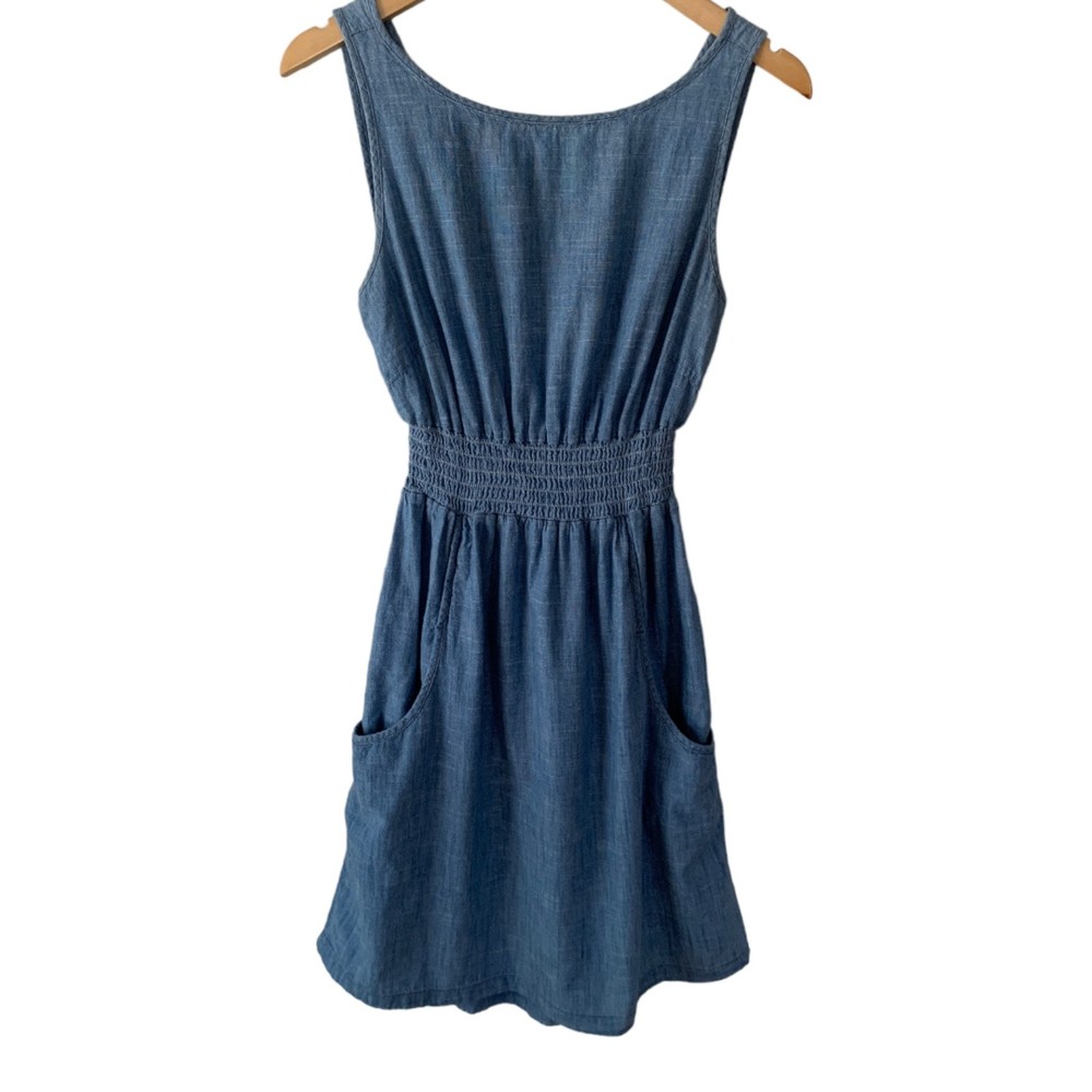 7 For All Mankind chambray open back dress size medium